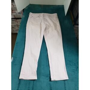 Gap Jeans Size 10 Womens Beige Denim Stretch Ladies Pants Mid Rise Girlfriend